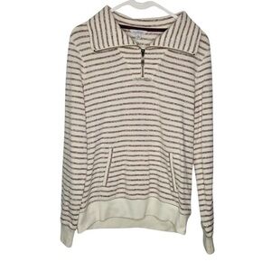 NWT LL Bean Signature Quarter Zip Sweatshirt Size Small Cotton Blend